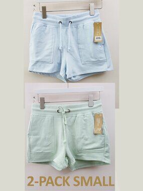 LIV Outdoor Life Integrity Earth 2-Pack Sweat Shorts Blue and Green (S) NWT!